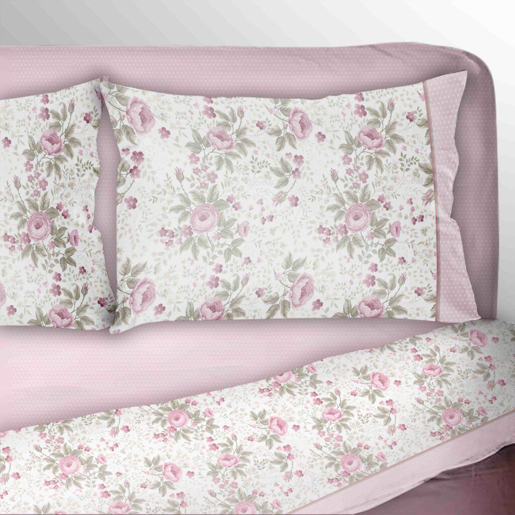 Completo letto "I Sogni" Percalle - linea floreale