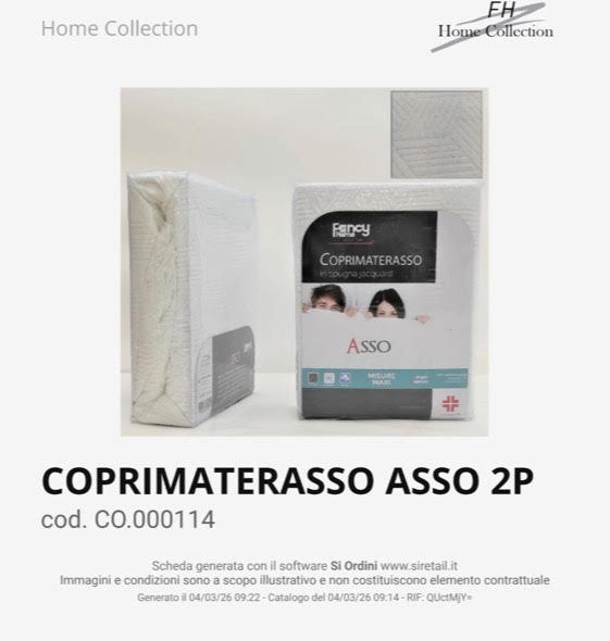 Coprimaterasso Asso - Francy Home